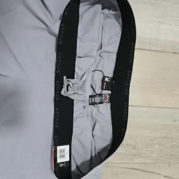 NEW Spyder Active Mens XXL Gray Performance Shorts Elastic Waistband Zipper - Picture 7 of 9